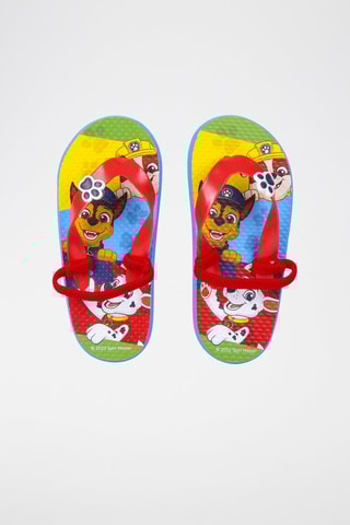 Chinelos Patrulha Pata Vermelho e azul