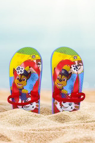Chinelos Patrulha Pata Vermelho e azul