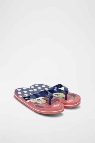 Chinelos de dedo Minnie Disney Vermelho e azul