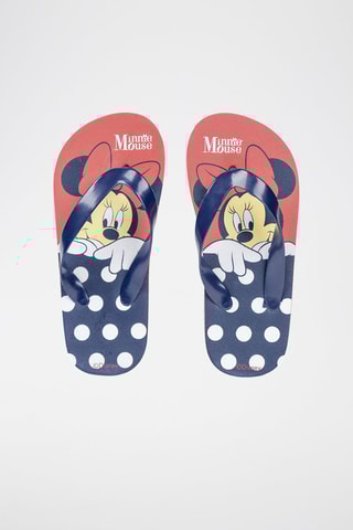 Chinelos de dedo Minnie Disney Vermelho e azul