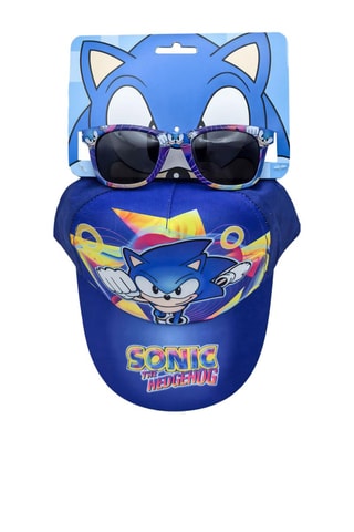 Boné e óculos de sol criança Sonic - Azul
