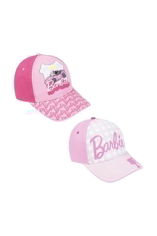 2 bonés Barbie - Azul-celeste e rosa maquilhagem