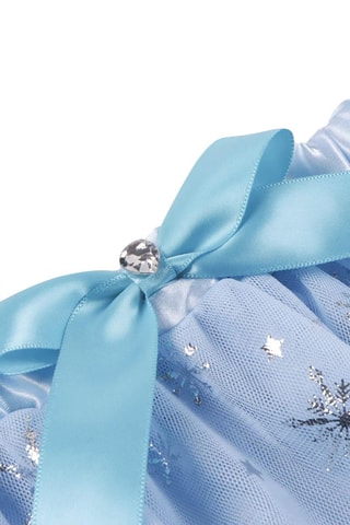 Bandolete com orelhas e saia Elsa Frozen Disney Azul claro e prateado