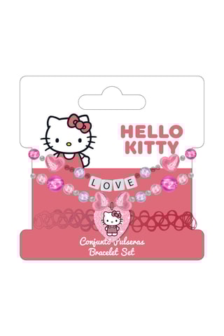 3 pulseiras Hello Kitty Sanrio - Fúcsia