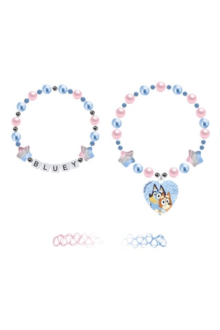 3 pulseiras Bluey e Bingo Bluey - Azul-celeste