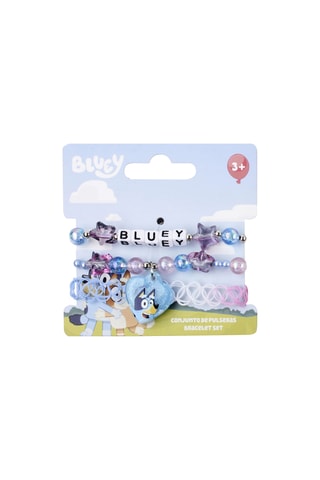 3 pulseiras Bluey e Bingo Bluey - Azul-celeste