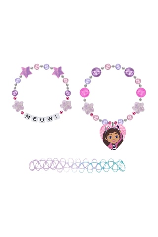 3 pulseiras Gabby e a Casa Mágica - Rosa