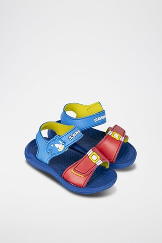 Sandálias Sonic Azul-escuro e vermelho