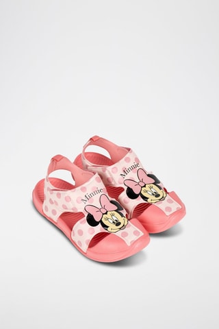 Sandálias Minnie Disney Rosa e branco