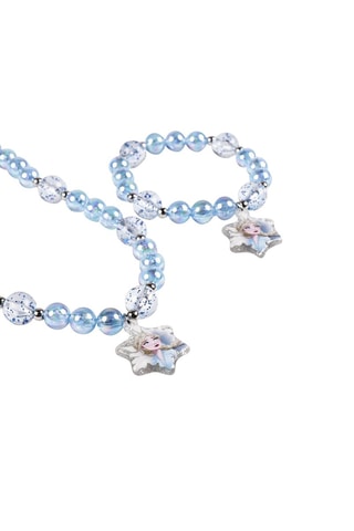 Colar e pulseira Elsa - Frozen Disney Azul-celeste