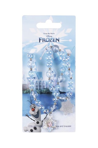 Colar e pulseira Elsa - Frozen Disney Azul-celeste