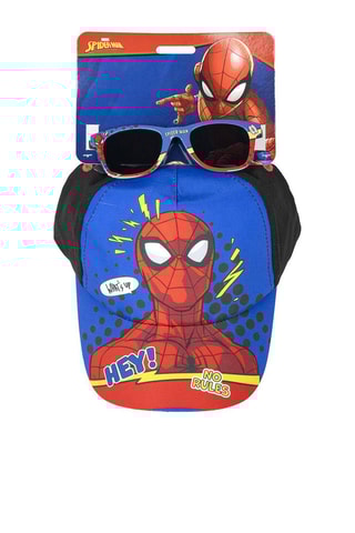 Óculos de sol e boné Homem-Aranha Vingadores Marvel - Azul