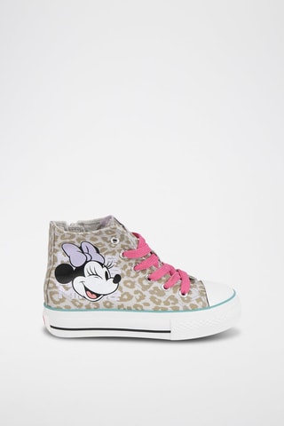 Sapatilhas subidas Minnie Disney - Verde e rosa