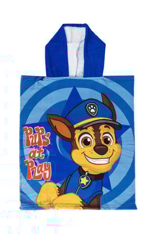 Poncho de banho com capuz Chase Patrulha Pata - Azul