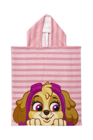 Poncho com capuz Stella e Everest Patrulha Pata - Rosa