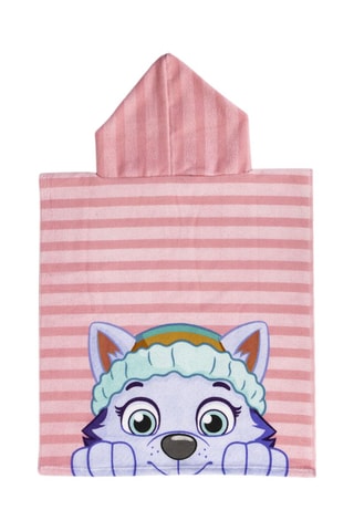 Poncho com capuz Stella e Everest Patrulha Pata - Rosa