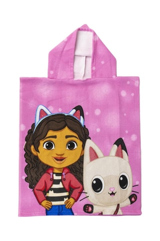Poncho com capuz Gabby e a Casa de Bonecas - Rosa