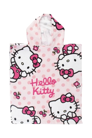 Poncho com capuz Hello Kitty - Rosa