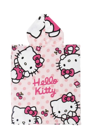 Poncho com capuz Hello Kitty - Rosa