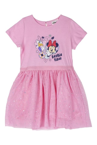Vestido Minnie e Margarida Disney Rosa