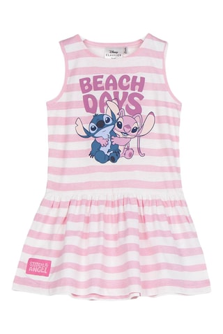Vestido Stitch e Angel Lilo e Stitch Disney - Rosa