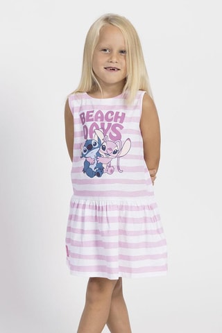 Vestido Stitch e Angel Lilo e Stitch Disney - Rosa
