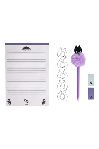 Conjunto de papelaria Maléfica: O Poder da Maldade Disney - 8 peças - Preto