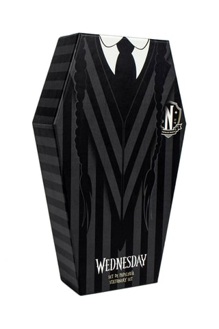 Coffret de papelaria Wednesday Addams - 6 peças - Violeta
