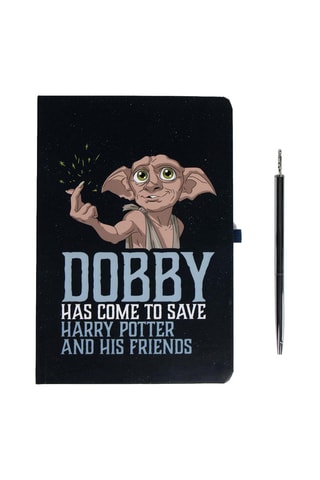 Coffret de papelaria Dobby Harry Potter - 3 peças - Azul-marinho