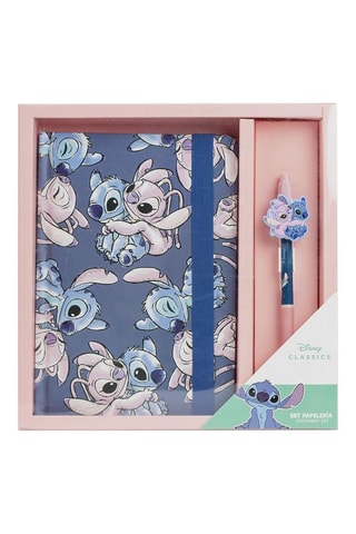 Coffret de papelaria Lilo e Stitch Disney - 2 peças - Azul-elétrico