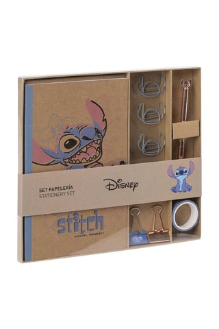 Coffret de papelaria Stitch Lilo e Stitch Disney - 10 peças - Azul-claro