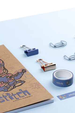 Coffret de papelaria Stitch Lilo e Stitch Disney - 10 peças - Azul-claro