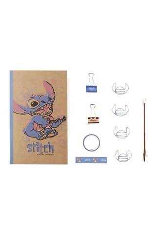 Coffret de papelaria Stitch Lilo e Stitch Disney - 10 peças - Azul-claro