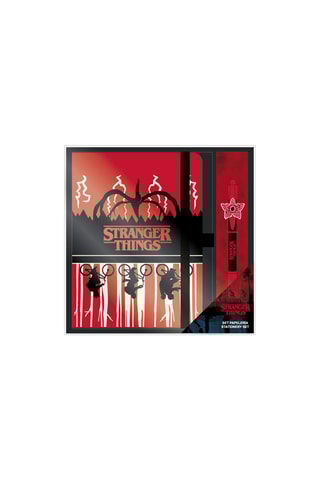 Coffret de papelaria Stranger Things Preto e vermelho