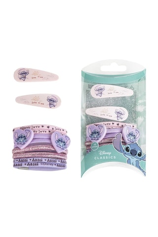 Kit de acessórios para cabelo Stitch - Lilo e Stitch - Disney - 10 peças - Multicor