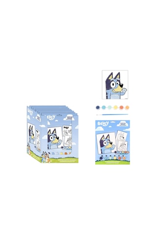 Coffret de papelaria para colorir Bluey e Bingo Bluey - 13 peças - Azul-celeste