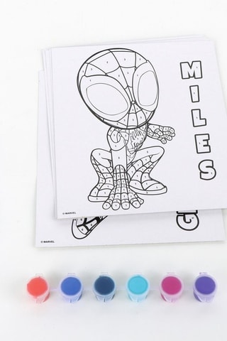 Coffret de papelaria para colorir Homem-Aranha Os Vingadores Marvel - 13 peças - Branco