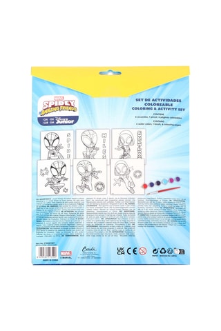 Coffret de papelaria para colorir Homem-Aranha Os Vingadores Marvel - 13 peças - Branco