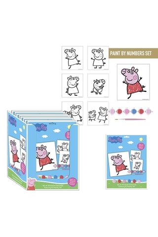 Coffret de papelaria para colorir Peppa Pig - 13 peças - Azul-celeste