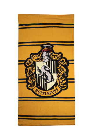 Toalha de banho grande Hufflepuff Harry Potter - Amarelo e preto - 90 x 180 cm