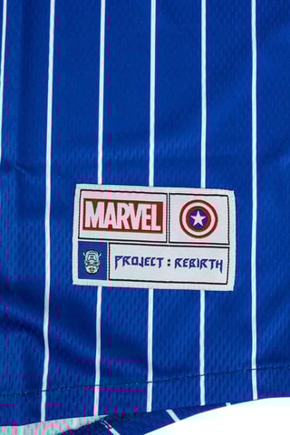 Camisa unissexo Capitão América Os Vingadores Marvel - Azul e branco