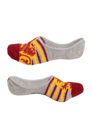 3 pares de meias curtas Gryffindor Harry Potter - Cinzento-claro mesclado e bordô