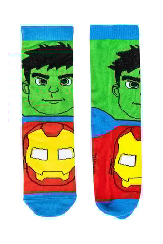 4 pares de meias Vingadores Marvel - Multicor