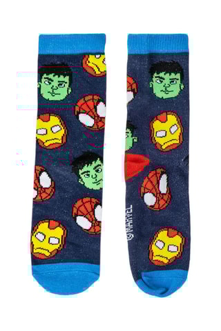 4 pares de meias Vingadores Marvel - Multicor