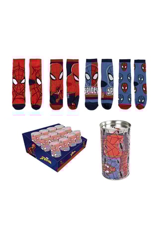4 pares de meias Homem-Aranha Vingadores Marvel - Multicor