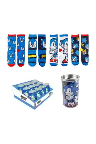 4 pares de meias Sonic - Multicor