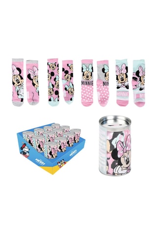 4 pares de meias Minnie Disney - Multicor