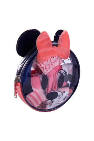 5 pares de meias Minnie Disney - Rosa e branco