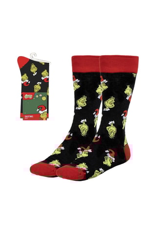 Meias O Grinch - Vermelho e preto