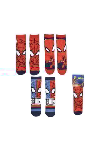 3 pares de meias Homem-Aranha Os Vingadores Marvel - Multicolor
